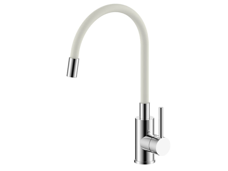 Baterie Lebada Bucatarie Sanobi Nobila, pipa inalta, Bej, cartus ceramic D 40 mm