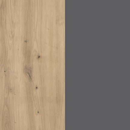 Set 2 Noptiere Pedro, 1 Sertar, Stejar Artisan/Antracit, 53 x 35 x 33 cm