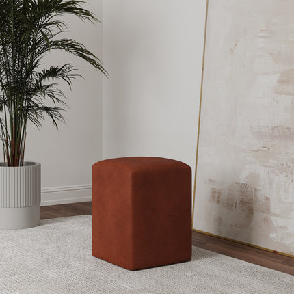 Taburet Tapitat Talin, Caramel, Stofa, L 35 x l 35 x H 45 cm