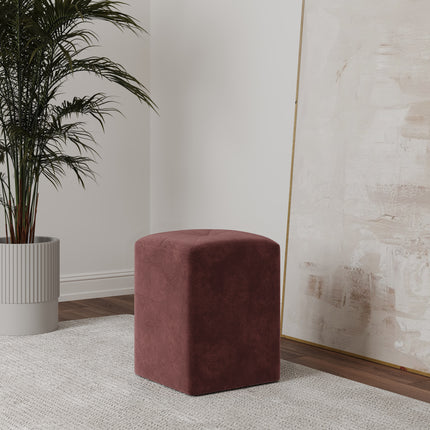 Taburet Tapitat Talin, Mov, Stofa, L 35 x l 35 x H 45 cm