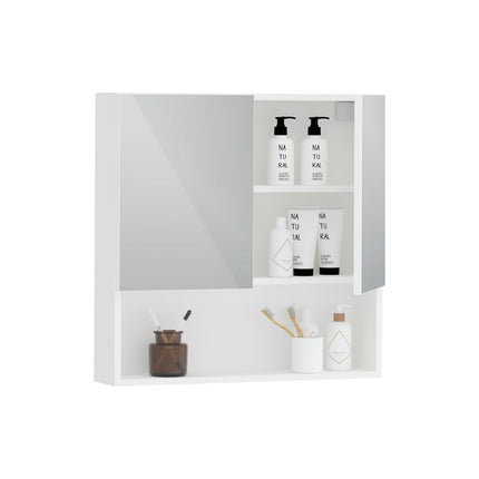 Corp Baie Tejo, Suspendat, 2 Usi, Alb, cu oglinzi, 70 x 17 x 70 cm