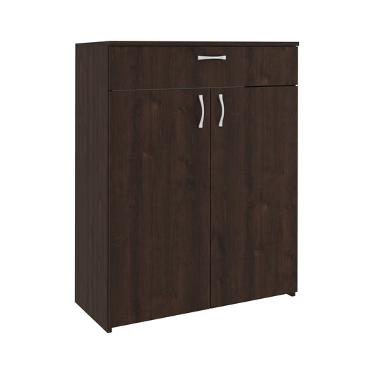 Comoda Tisa, 1 Sertar, 2 Usi, Stejar Bronz, 80 x 35 x 100 cm