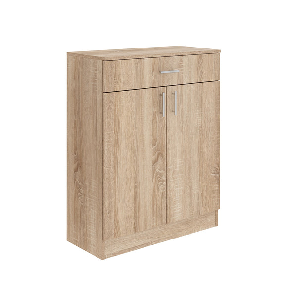 Comoda Tisa, 1 Sertar, 2 Usi, Stejar Sonoma, 80 x 35 x 100 cm