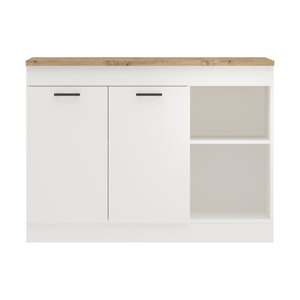 Insula Bucatarie Vigra, Stejar Artisan/Alb, 122 x 76 x 90 cm