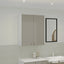 Corp Baie Zaria, Suspendat, 2 Usi, Gri Lucios/Alb, MDF, L 60 x l 22 x H 72 cm