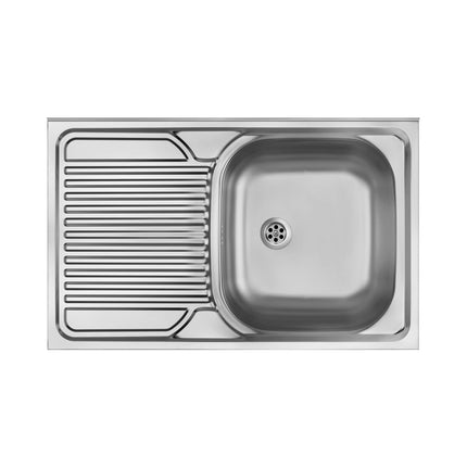 Chiuveta Deante TANGO, 1 Cuva dreapta, Inox Lucios, pe masca, 80 x 50 cm