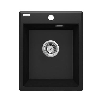 Chiuveta Deante ERIDAN, 1 Cuva Universala, Nero, Granit, pe blat, 40 x 50 cm