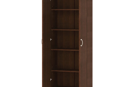 Biblioteca Flint, 2 Usi, Wenge, 70 x 32 x 196 cm