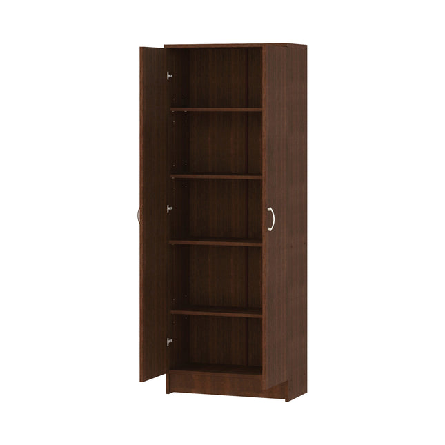 Biblioteca Flint, 2 Usi, Wenge, 70 x 32 x 196 cm