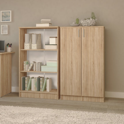 Biblioteca Flint, 2 Usi, Stejar Sonoma, 70 x 32 x 122 cm