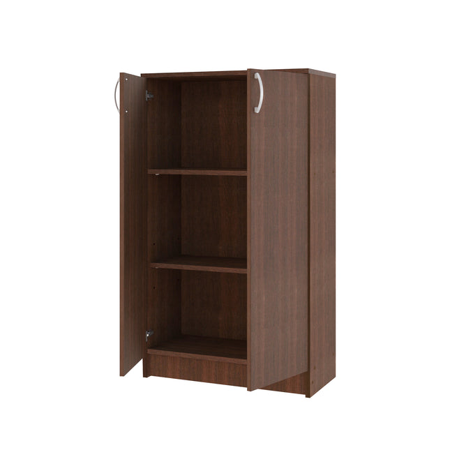 Biblioteca Flint, 2 Usi, Wenge, 70 x 32 x 122 cm