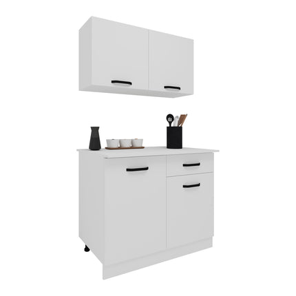 Bucatarie Liz, Alba, L 100 cm