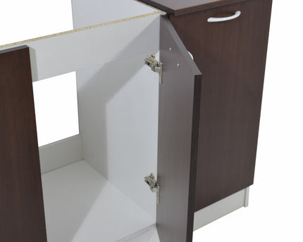 Set Bucatarie Ara, Wenge/Alb, L 120 cm