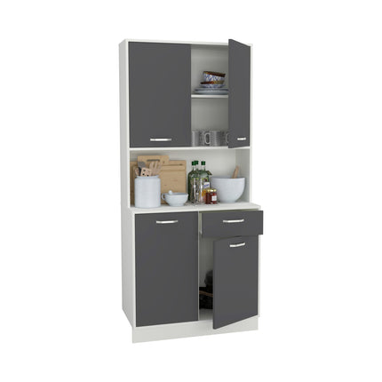 Bufet Oma, Antracit/Alb, L 84 cm