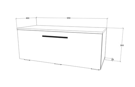 Comoda Kos, O Usa, Alb/Stejar Artisan, 95 x 40 x 39 cm