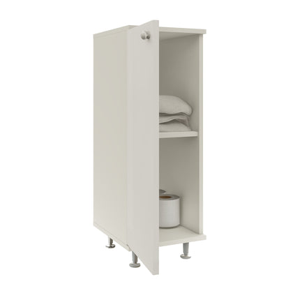 Corp Baie Zaria, 1 Usa, Alb lucios/Alb, MDF, L 30 x l 35 x H 85 cm