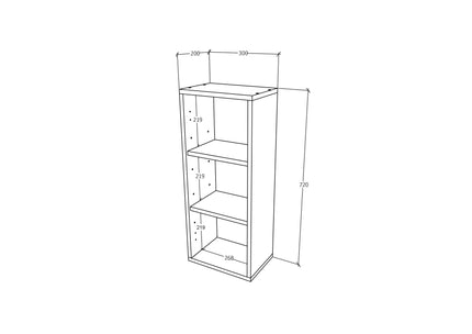 Corp Baie Zaria, Suspendat, 1 Usa, Gri Lucios/Alb, MDF, L 30 x l 22 x H 72 cm