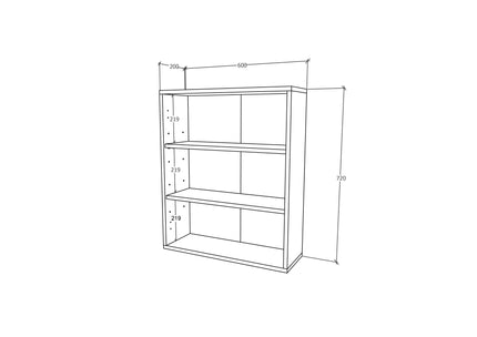 Corp Baie Zaria, Suspendat, 2 Usi, Gri Lucios/Alb, MDF, L 60 x l 22 x H 72 cm