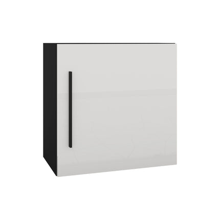 Cub Kos, O Usa, Negru/Alb Lucios, MDF, 50 x 30 x 50 cm