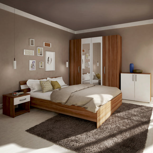 Set Dormitor Paris, Prun/Alb