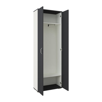 Dulap Como, 2 Usi, Antracit/Alb, L 66 x l 35 x H 200 cm