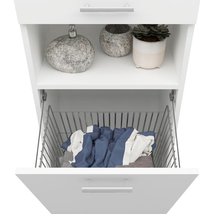 Dulap Baie Dax, cos rufe, Alb, 45 x 32 x 188 cm