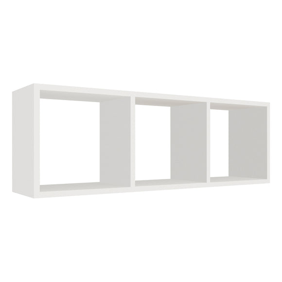 Etajera Lira, 3 Casete, Alb, 90 x 20 x 30 cm