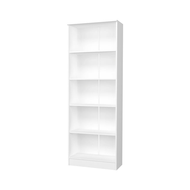 Biblioteca Flint, 4 Polite, Alba, 70 x 32 x 196 cm