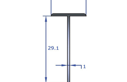 Profil Imbinare Blat, Aluminiu, 28 mm