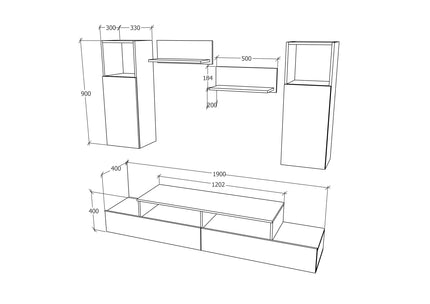Living Osaka, Stejar Artisan, L 190 cm