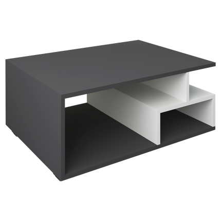 Masuta Cafea Tapa, Antracit/Alb, 80 x 50 x 40 cm