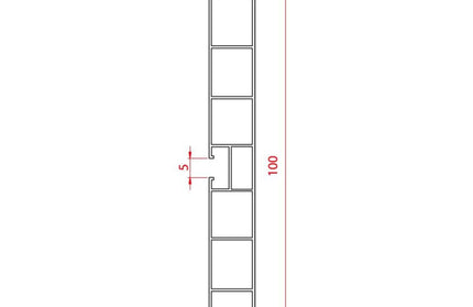 Plinta PVC, Aluminiu, L 200 cm