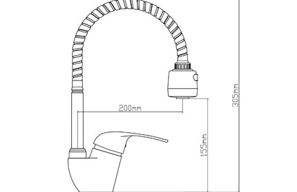 Set Masca Chiuveta Karo, Gri Lucios/Alb, MDF, 80 x 50 x 80 cm, Chiuveta Inox, Cuva dreapta, Baterie Flexibila