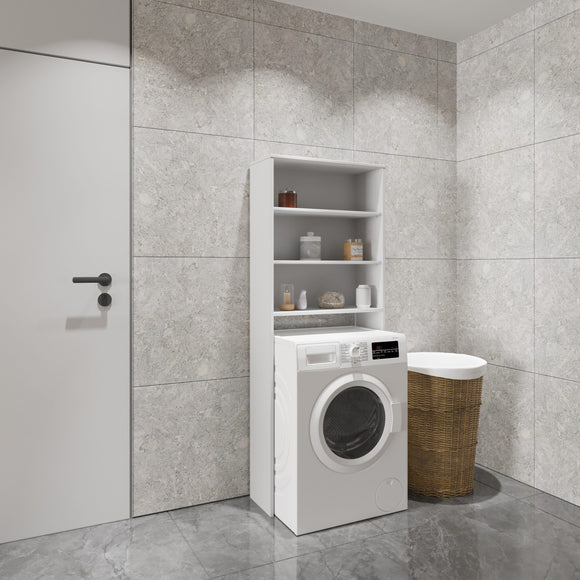 Raft Masina de Spalat Fyn, Alb, 65 x 25 x 170 cm