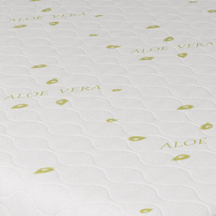 Saltea Ortopedica Luna Green, Aloe Vera, arcuri impachetate, husa detasabila, 90 x 200 x 20 cm