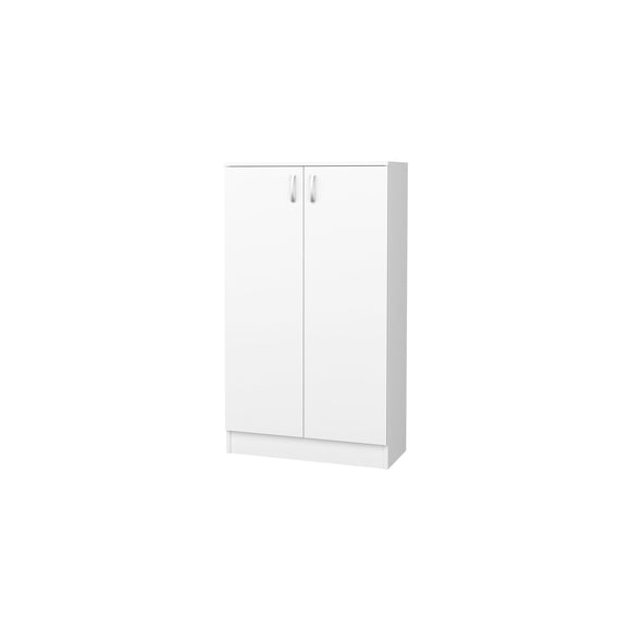 Biblioteca Flint, 2 Usi, Alba, 70 x 32 x 122 cm